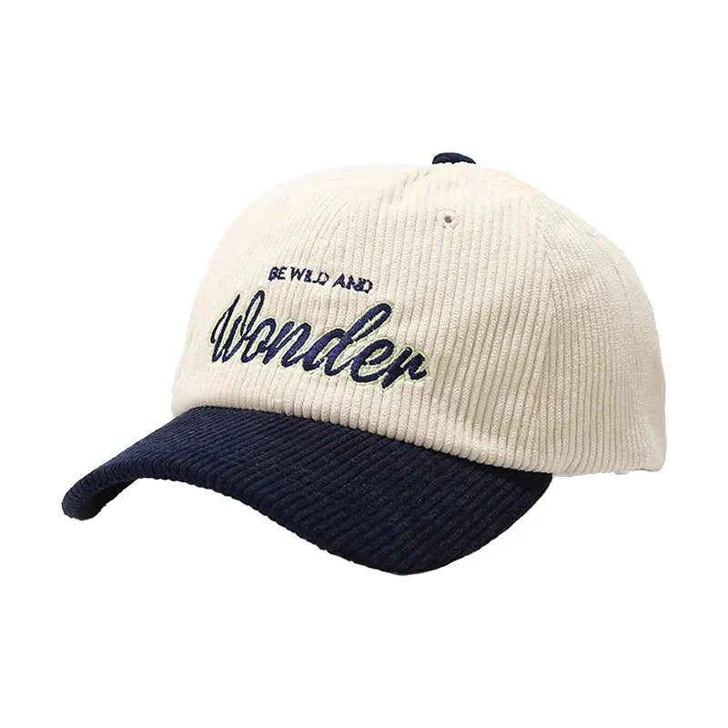 Vintage Letter Embroidered Corduroy Baseball Cap Candy Color Warm Winter Hats For Men Women Fresh Hip Hop Face Caps Bone Gorras GatoGeek HT9249NV Poland