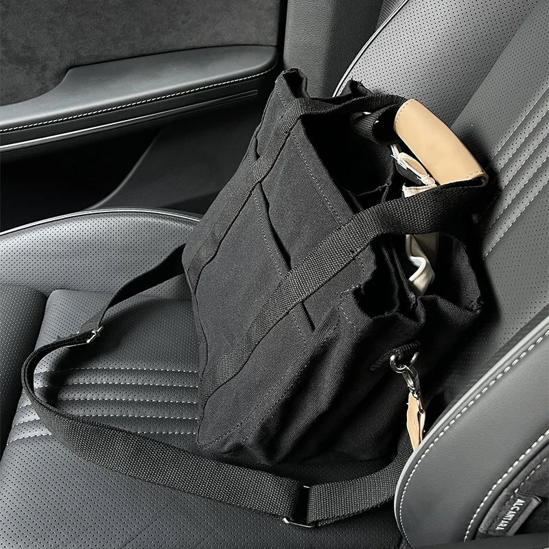 Women's Bag Canvas Large Capacity Multi Tote Handbag Layer Function Crossbody Bag Women's Handbag Shopping GatoGeek Black 34x17x25cm