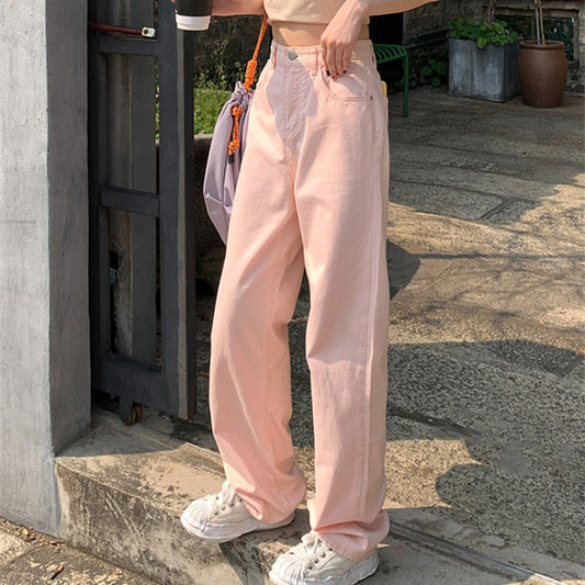 Summer High Waist Jeans Kawaii Side