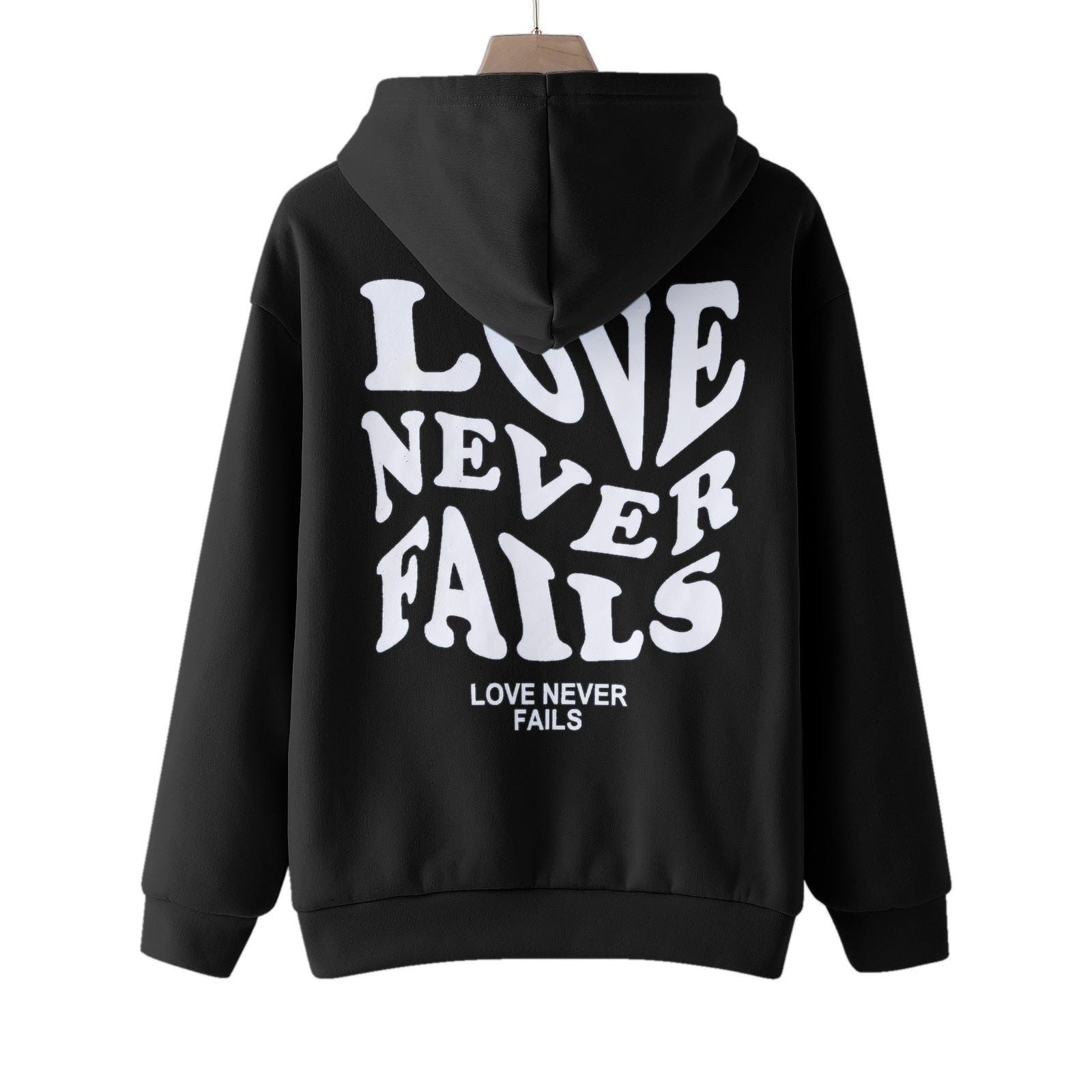 Love Never Fails Aesthetic Hoodie Kawaii Side