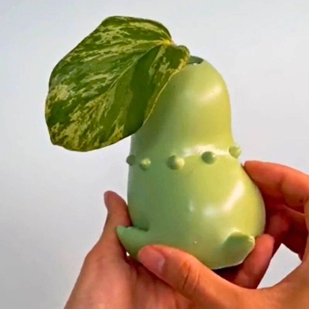 Chikorita Kawaii Planter Pot Kawaii Side