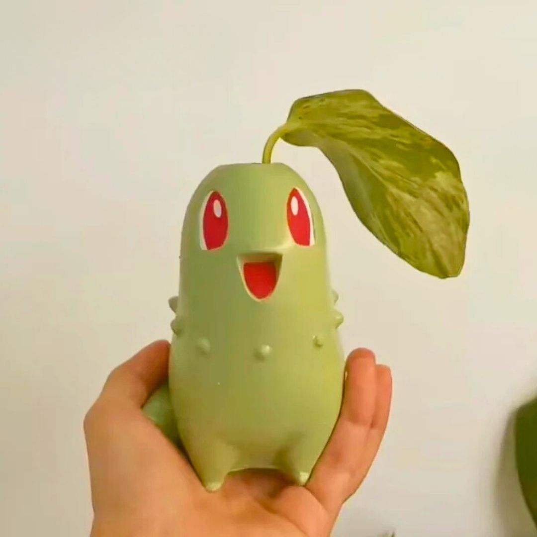 Chikorita Kawaii Planter Pot Kawaii Side