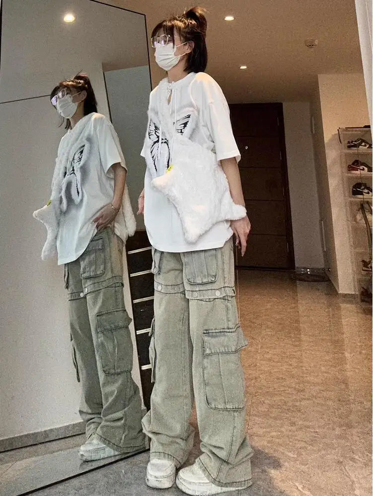 Detachable Jeans Harajuku Y2K Kawaii Side