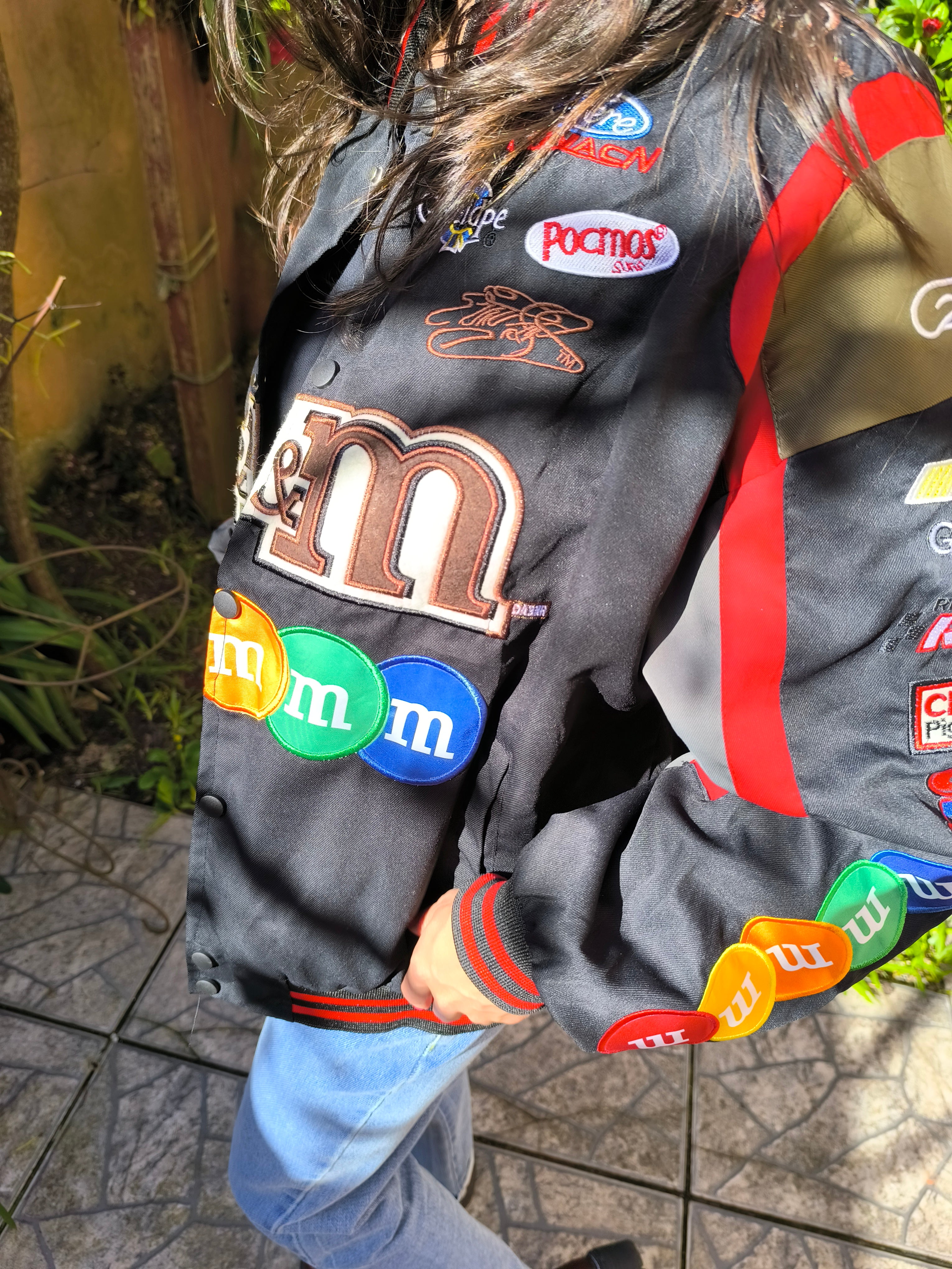 M&M's Motorcycle Racer Windbreaker Jacket Kawaii Side