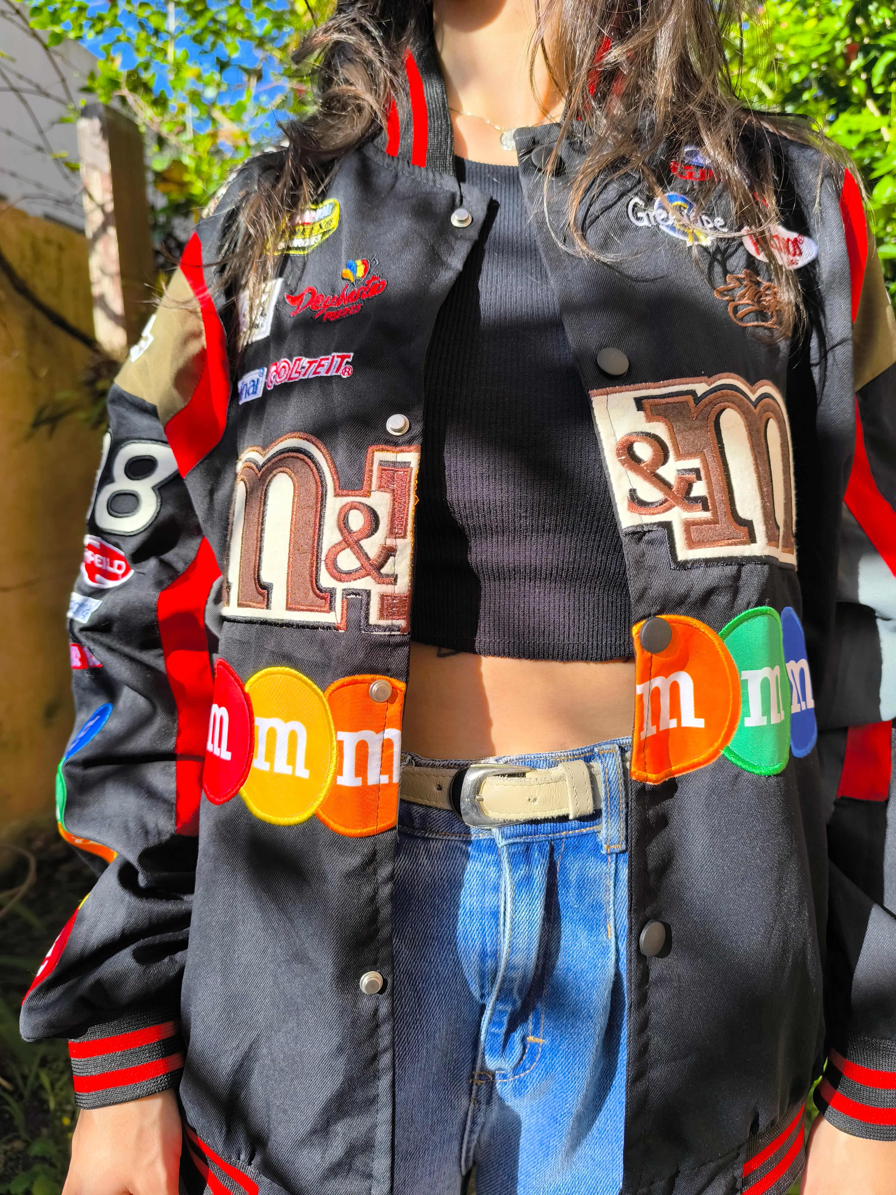 M&M's Motorcycle Racer Windbreaker Jacket Kawaii Side