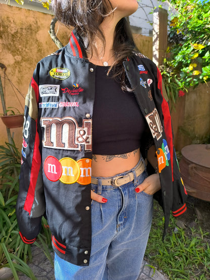 M&M's Motorcycle Racer Windbreaker Jacket Kawaii Side