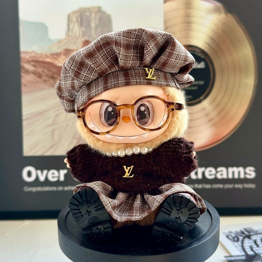 Louis Vuitton-Inspired Labubu Classic Plaid  - (Labubu Not Included)