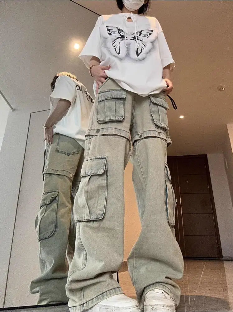 Detachable Jeans Harajuku Y2K Kawaii Side