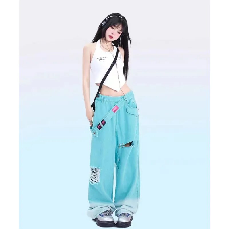 Wide Harajuku Y2K Pants Kawaii Side