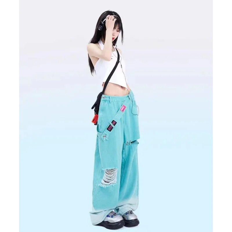 Wide Harajuku Y2K Pants Kawaii Side