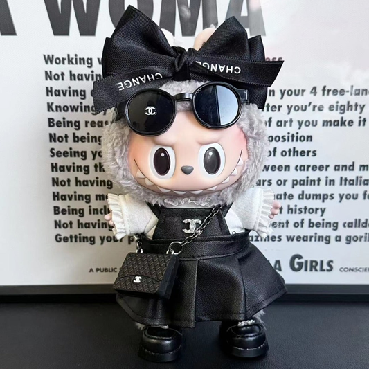 Chanel-Inspired Labubu Monochrome Elegance Outfit Set - (Labubu Not Included)