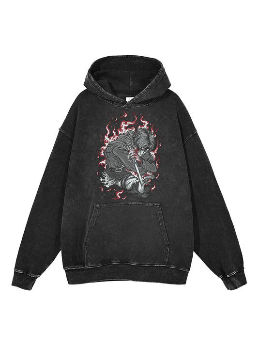 LEVI ACKERMAN VINTAGE HOODIE Kawaii Side