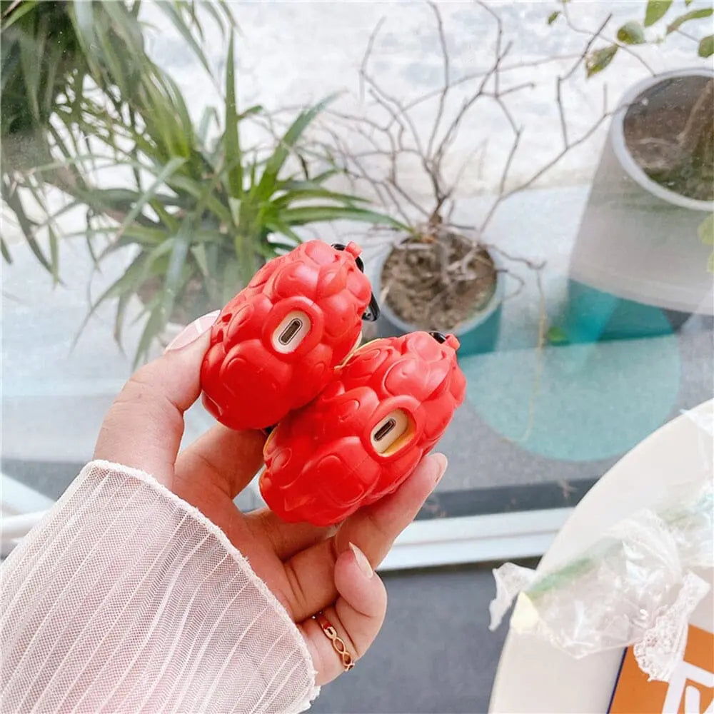 3D Protective Case for Airpods Demon Fruit - Kawaii Side