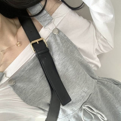 Lace-up Casual Overalls Kawaii Side