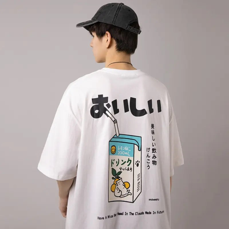 Juice Carton T-Shirt Kawaii Side