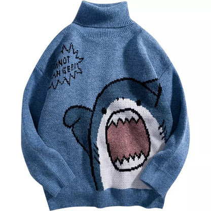 Happy Shark Turtleneck Kawaii Side