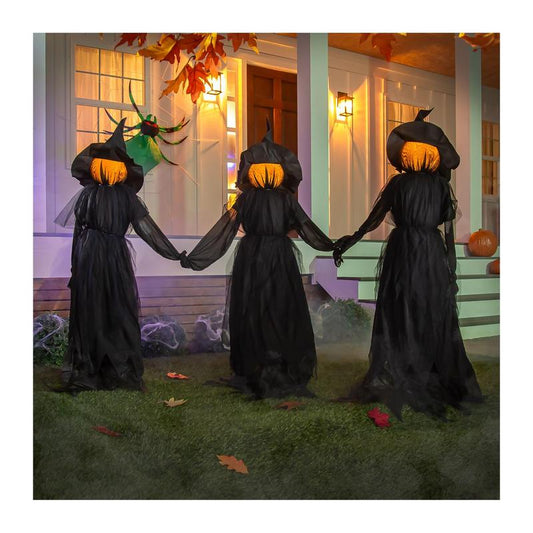 Evergreen Set of 3 Lighted Halloween Witches
