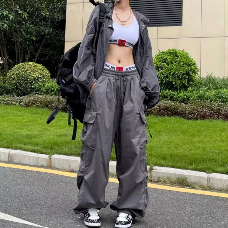 Parachute Cargo Y2K Pants Kawaii Side