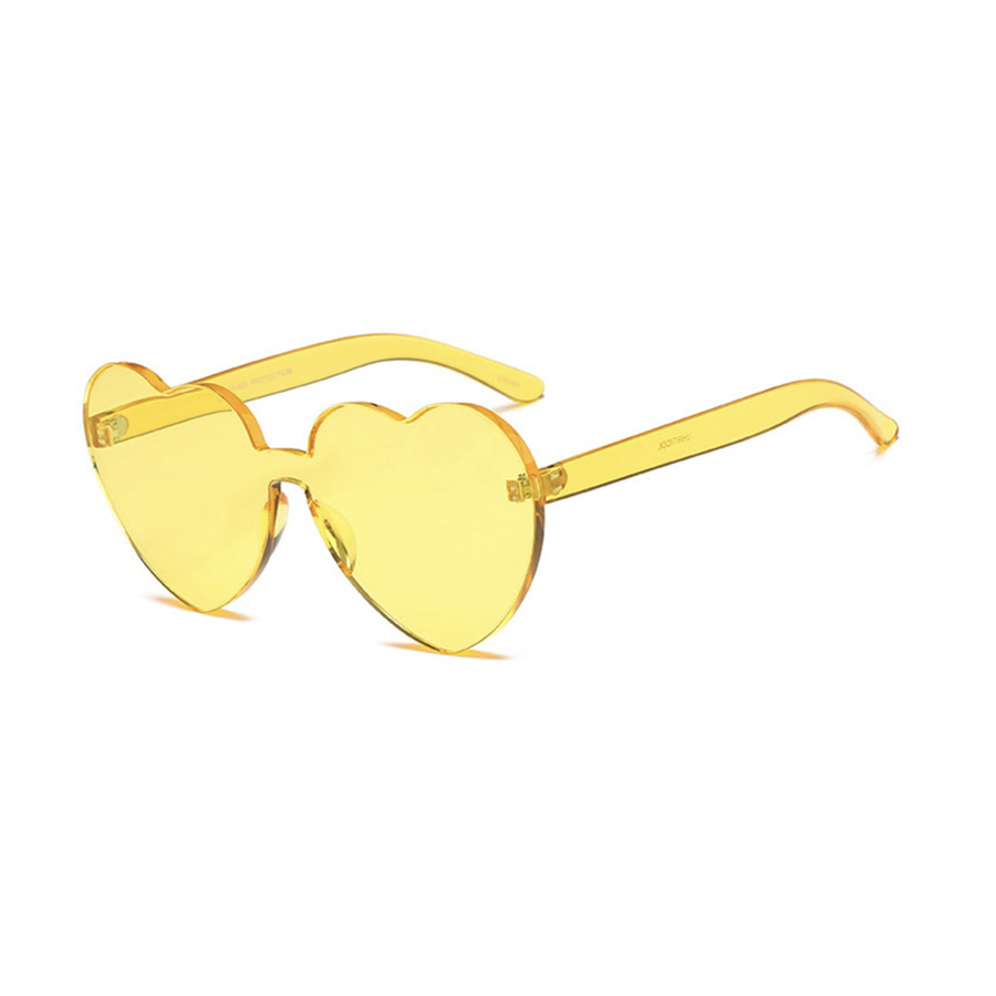 Oversize Heart Shaped Sunglasses Kawaii Side