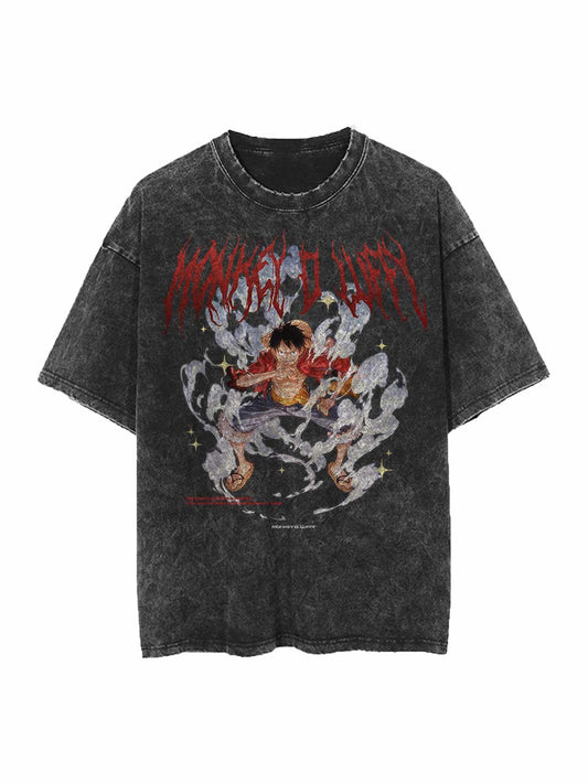 LUFFY VINTAGE OVERSIZE TEE Kawaii Side