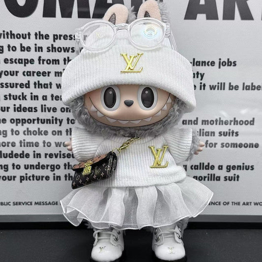 White Monogram Louis Vuitton  - (Labubu Not Inclued)