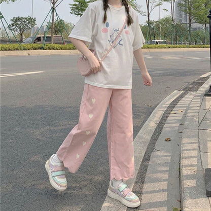 Harajuku Kawaii Japanese Style Pants Kawaii Side