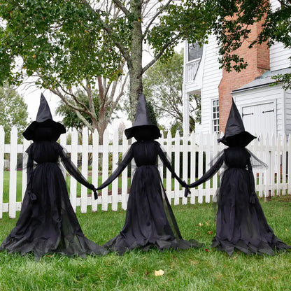 Evergreen Set of 3 Lighted Halloween Witches
