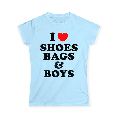 I Heart Shoes Bags & Boys Girly T-Shirt Kawaii Side