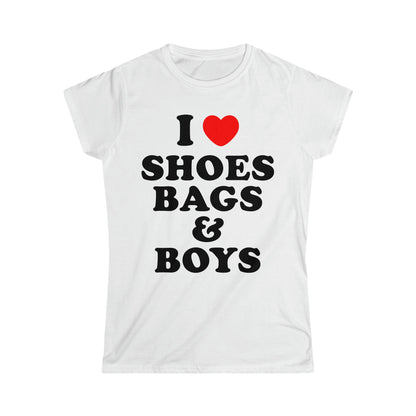 I Heart Shoes Bags & Boys Girly T-Shirt Kawaii Side