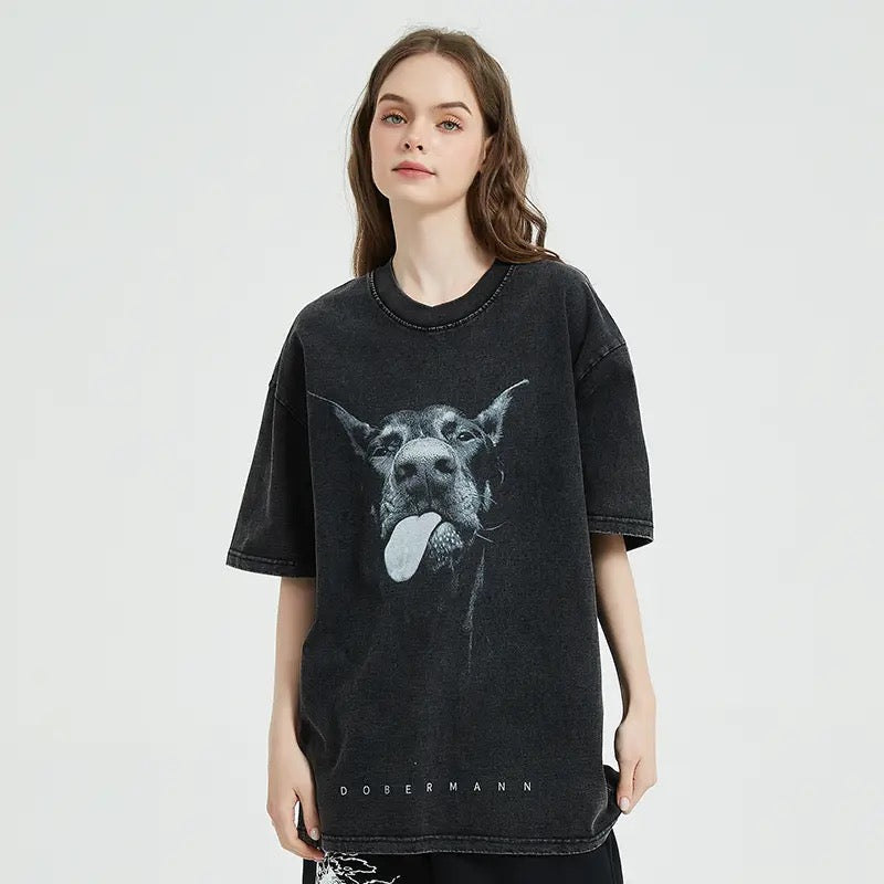 Hungry Dobermann T-Shirt Kawaii Side