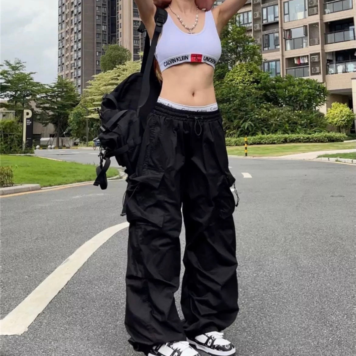 Parachute Cargo Y2K Pants Kawaii Side