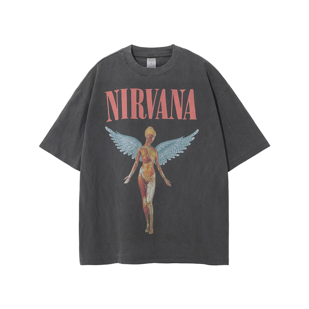 Vintage 90s Grunge Oversize Tee Kawaii Side