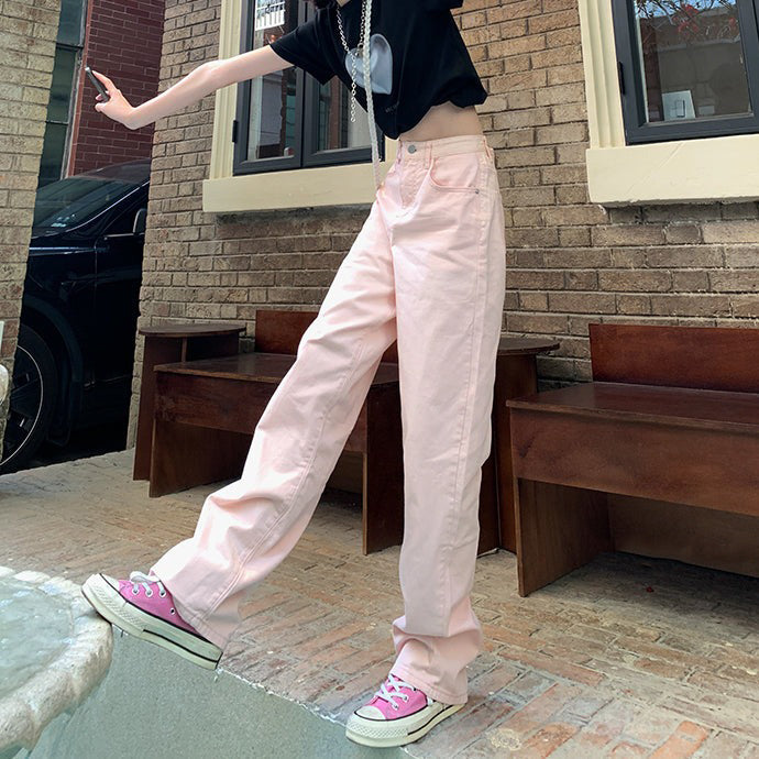 Summer High Waist Jeans Kawaii Side