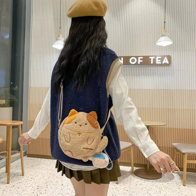 Kawaii Therapy Cat Harajuku Shoulder Bag – Limited Edition Kawaii Side