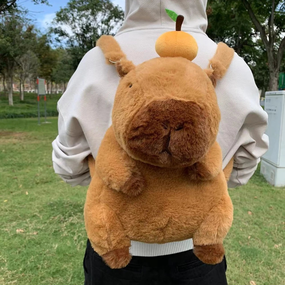 Adorable Capybara Plush Backpack – Limited Edition Kawaii Side