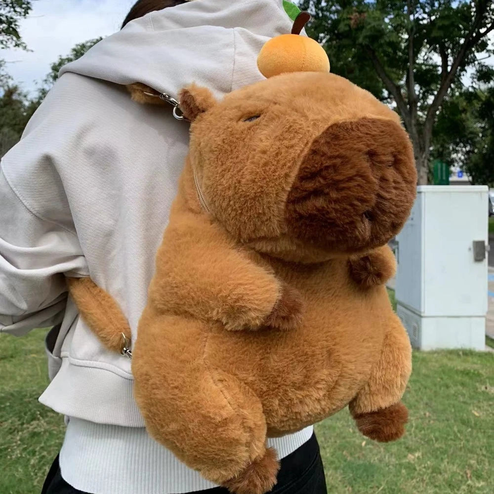 Adorable Capybara Plush Backpack – Limited Edition Kawaii Side
