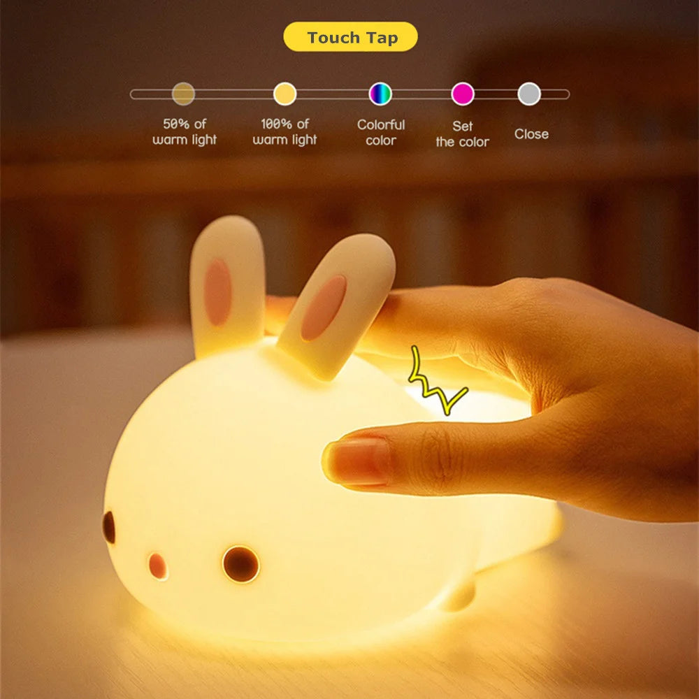 Kawaii Bunny Ears USB Silicone Lamp – Limited Edition Kawaii Side
