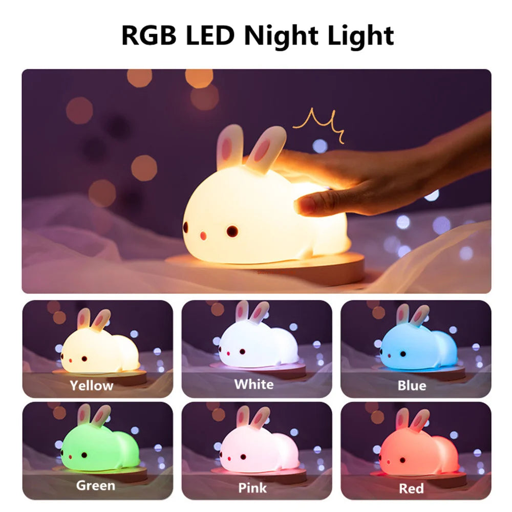Kawaii Bunny Ears USB Silicone Lamp – Limited Edition Kawaii Side