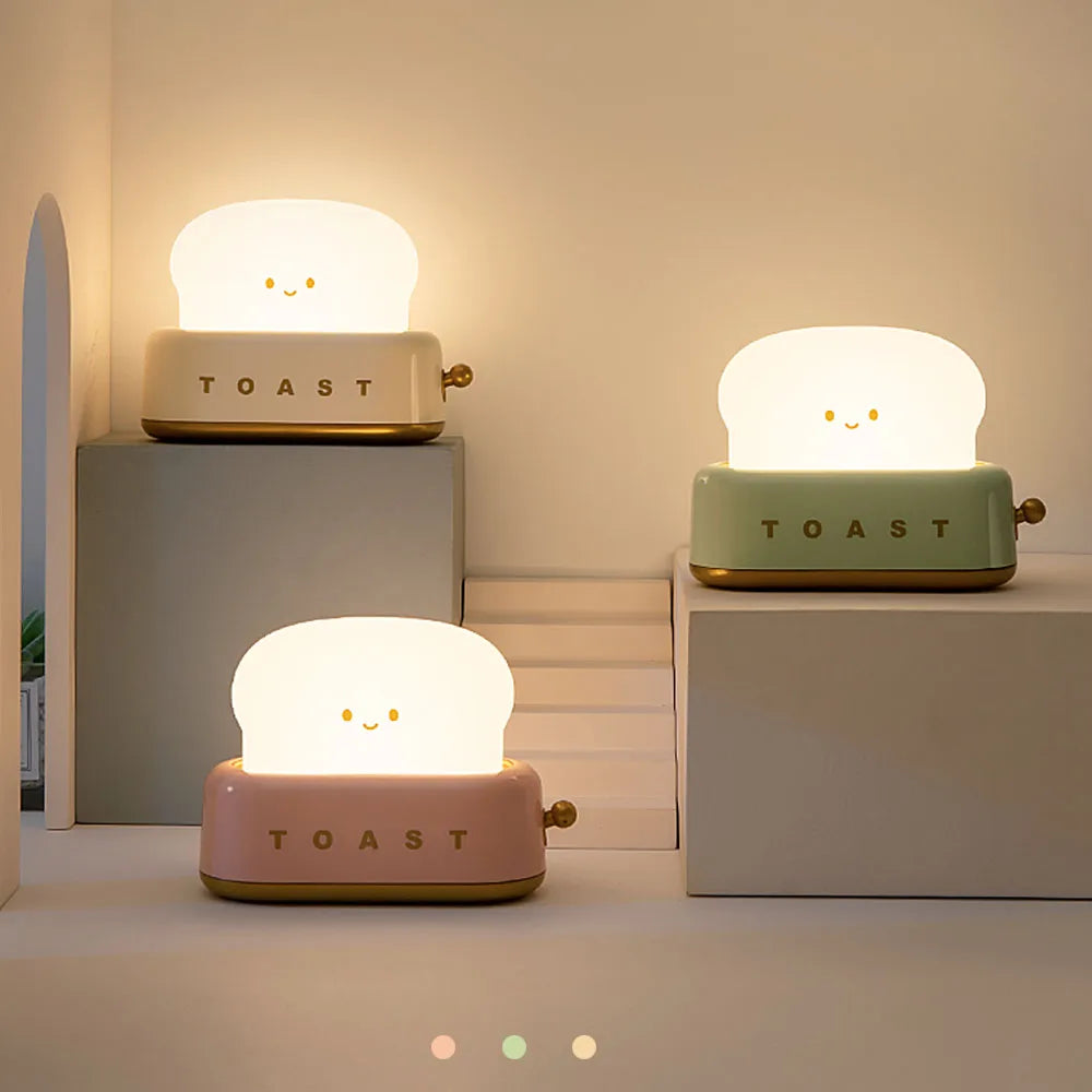 Kawaii Bread Toast LED Night Lamp – Limited Edition Kawaii Side