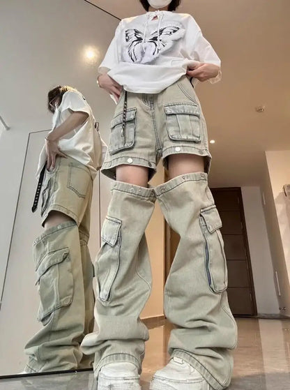 Detachable Jeans Harajuku Y2K Kawaii Side