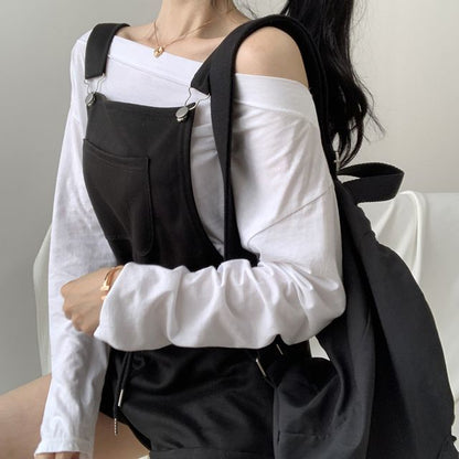 Lace-up Casual Overalls Kawaii Side