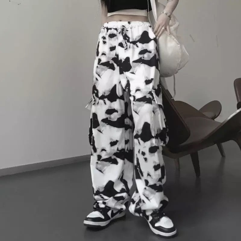 Tie Dye Cargo Pants Kawaii Side