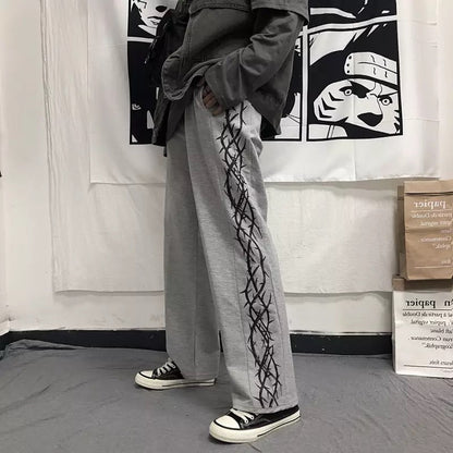 Thorns Side Print Pants Kawaii Side