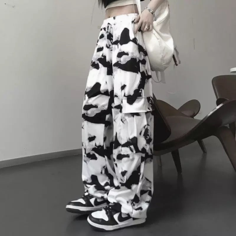 Tie Dye Cargo Pants Kawaii Side