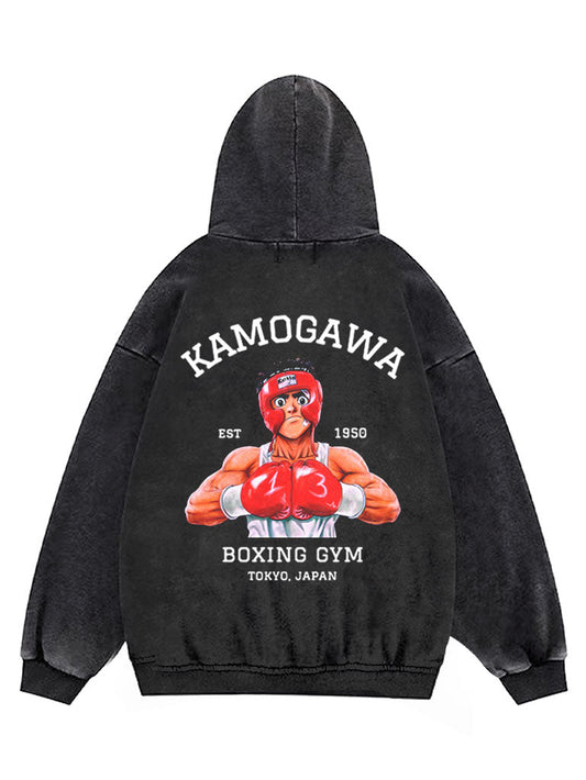 No Ippo Spar Vintage Hoodie Kawaii Side
