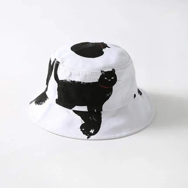 Black Cat Bucket Hat - Kawaii Side