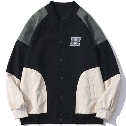 Contrasting Colors Patchwork Jacket - Kawaii Side