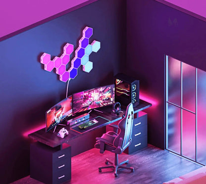Led RGB Gamer Hexagonal Personalizável - Kawaii Side