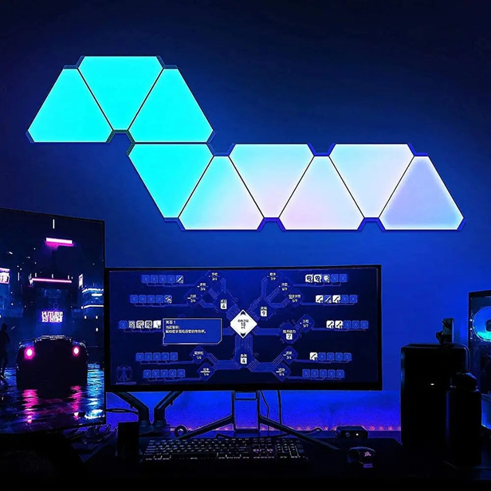 Led RGB Gamer Triângular Personalizável - Kawaii Side