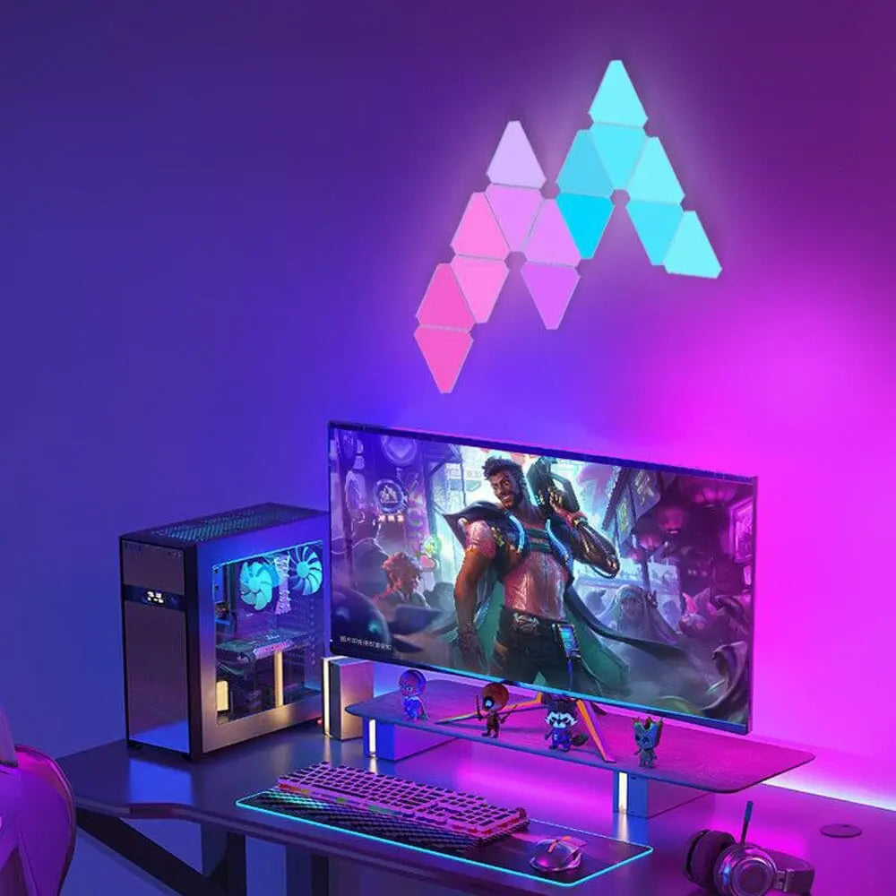 Led RGB Gamer Triângular Personalizável - Kawaii Side